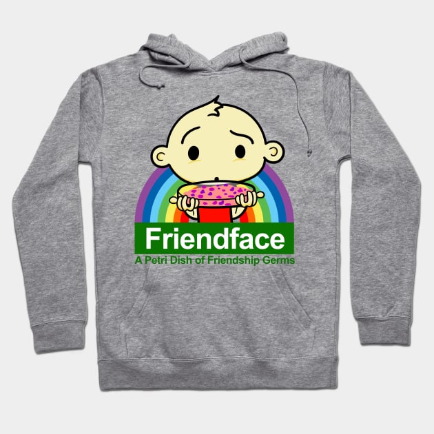Friendface - A Petri Dish of Friendship Germs Hoodie by Meta Cortex